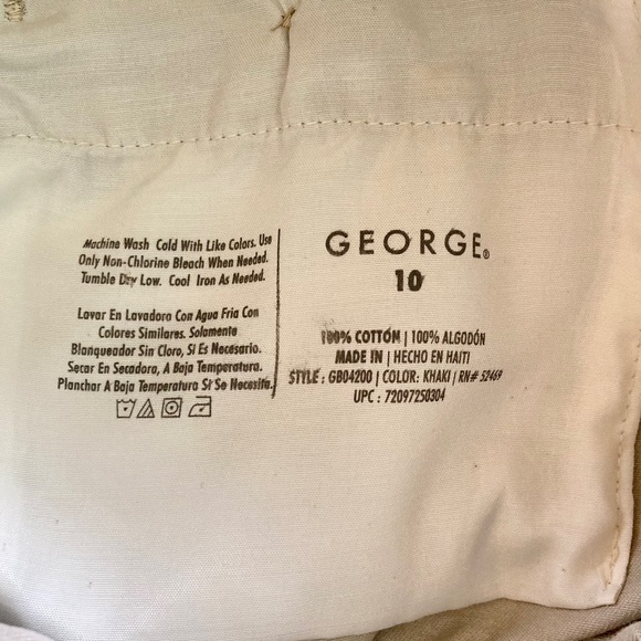 Boy’s size 10 George khaki slacks/dress pants with adjustable waist - Picture 3 of 5